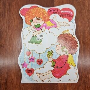 Vintage Valentine With Envelope Heavenly Valentine Cupid On Telephon Sweetheart‎